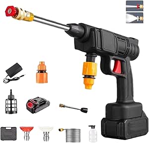 Portable Car Wash Machine โ 68V, Foam & Hose Included Portable Car Wash Machine โ 68V, Foam & Hose Included